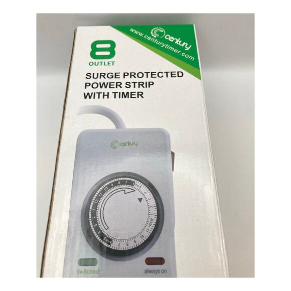 Sentry 8 Outlet Surge Protected Power Strip with Timer New in open Box - Picture 2 of 4